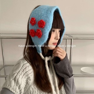 Móc Tai Ba Chiều Hoa Ren Thiết Kế Hàn Quốc, Handmade - Phù Hợp Cho Mùa Đông, Đi Xe Đạp Ngoài Trời Chống Lạnh