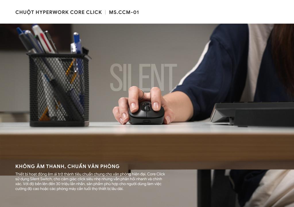 [MỚI] Chuột không dây HyperWork Core Click HPW MS.CCM-01 BLK Đen - Bảo ...