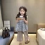 Bé Gái Mùa Hè Áo Vest Bộ Rừng Mới Phong Cách Bé Gái Phong Cách Hàn Quốc Kẻ Sọc Dolly Áo Sơ Mi