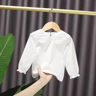 Áo thun cổ lọ có cổ búp bê cho bé gái Áo thun dài tay bé gái áo dài tay bé gái