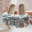Sweet Nơ Lớn Dép Lanh Phong Cách Hàn Quốc Họa Tiết Hoa Nữ Mùa Hè Trong Nhà Khử Mùi Chống Trơn
