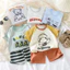 Bộ áo thun và quần Short ngắn tay cho trẻ em có Cotton thoáng khí để chơi mùa hè và mặc thường ngày