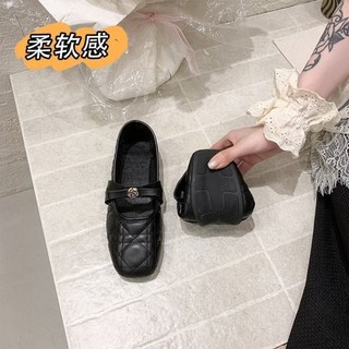 Giày đế phẳng hình thoi nhỏ kiểu dáng thơm, phong cách nữ tính, phong cách quý cô mùa xuân ki