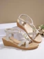 Nêm La Mã Giày Sandal Nữ Mùa Hè Mới Phong Cách Hàn Quốc Kích Thước Lớn Bohemian Thun Miệng Cá