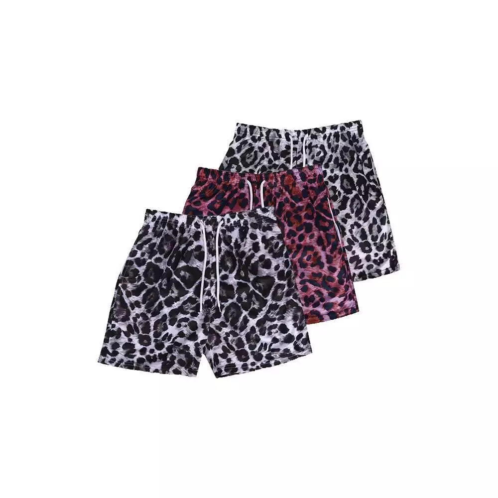 Mùa Hè Nam Thời Trang Quần Short Da Báo In Quần Áo Kỳ Nghỉ Hawaii Quần Short Nam Dây Rút Thoáng Khí Quần Short 2026 Mới Nam Quần Short