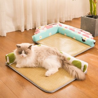 [Hàng có sẵn] Thảm lụa băng mùa hè cho thú cưng Tấm lót ngủ làm mát đa năng cho chó mèo