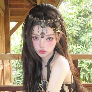 Vòng cổ cổ điển đính cườm Bohemian cổ điển hai mục đích kỳ lạ Hanfu ngọc trai tua rua mặt dây