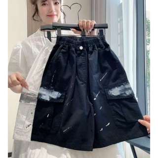 Quần short bảo hộ lao động cotton nguyên chất dáng rộng mùa hè đa năng dành cho bé trai và bé gái l