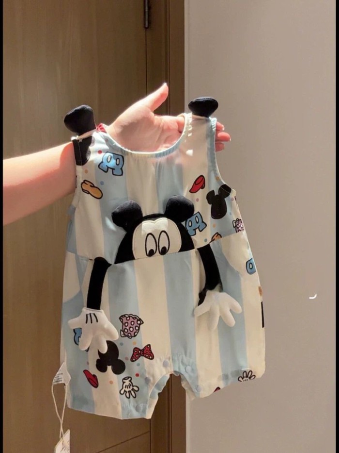 Baby Clothes, Summer Thin Onesies, Full Moon And Hundred Days Climbing Clothes, Sleeveless Ro