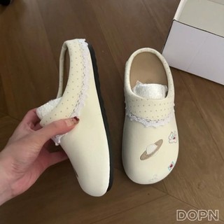 Phiên bản Hàn Quốc của dép nhung cao cấp dễ thương mềm mại dễ thương dành cho nữ, giày thể th