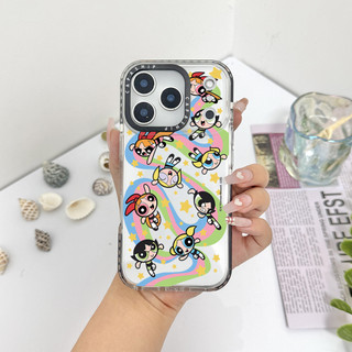 Phim Hoạt Hình Dễ Thương Cầu Vồng Ba Cô Gái Màu Ốp Lưng Tương Thích Cho IPhone 11 12 13 14 15 16 17 Pro Max 12Mini Cover X XR XS Max Silicone Mềm Trong Suốt Cản SE 2022 6 7 8Plus Chống Sốc