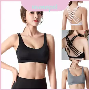 Áo ngực thể thao đệm chéo lưng chống sốc dành cho nữ dành cho Yoga và thể dục