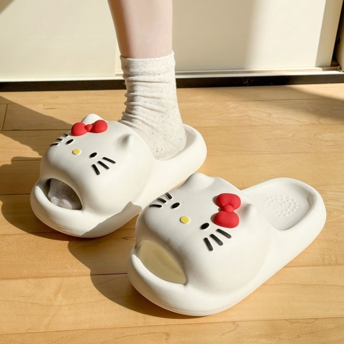 Dép Kt đế dày, mềm êm chân đi trong nhà mèo Kt dễ thương cho nữ mang trong nhà và ra ngoài, dép c