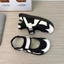 Trắng Rỗng Velcro Mary Jane Giày Xấu Xí Ngón Chân Cái Xăng Đan Thể Thao Giày Đi Bộ Đường Dài