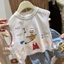 bộ phim hoạt hình mùa hè dành cho trẻ em áo ba chiều cotton nguyên chất phần mỏng cho bé trai và