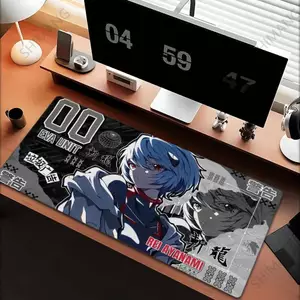 XXL Kawaii Anime Girl Ayanami Rei Mousepad Kích Thước Lớn Chơi Game Tablepad Evangelions Khóa Cạnh Dày Bàn Phím Máy Tính Bàn Thảm