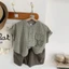 Bộ Áo Sơ Mi Ngắn Tay Bé Trai Bộ Đồ Mùa Hè Mới Thời Trang Trẻ Em Cotton Hai Món Xu Hướng Quần Áo