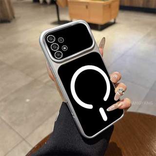 Ốp Lưng Dành Cho Samsung A33 A53 A73 Màu Cao Cấp Mới Mẫu Lưng Silicon Mờ Cửa Sổ Lớn Vỏ Điện Thoại Thẩm Mỹ Từ Hút Vòng Thiết Kế Mới