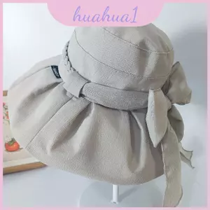 Mũ Cotton vành rộng chống nắng cho nữ có các tính năng có thể gập lại và điều chỉnh