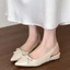 Dép sandal mũi nhọn phong cách cổ tích Pháp dành cho nữ với váy, gót nhọn và giày không gây m