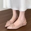 Dép sandal mũi nhọn phong cách cổ tích Pháp dành cho nữ với váy, gót nhọn và giày không gây m