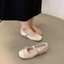 Giày Pháp Nơ Bạc Cổ Tích Nhẹ Nhàng Giày Mary Ballerina