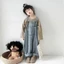 quần trẻ em, quần yếm denim mùa xuân thu phổ biến phong cách Hàn Quốc, quần áo trẻ em dáng rộng