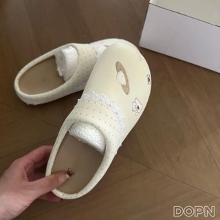 Phiên bản Hàn Quốc của dép nhung cao cấp dễ thương mềm mại dễ thương dành cho nữ, giày thể th