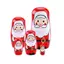 Bộ búp bê ông già Noel làm tổ bằng gỗ với trang trí ngày lễ Giáng sinh và tối giản hiện đại cho phong cách quà tặng