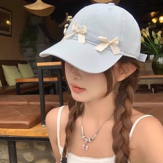Korean Niche Ins Style Three-dimensional Bow Peaked Hat Sweet Girl Advanced Bow Soft Top Gloss