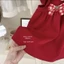 váy bé gái váy mùa hè nơ đỏ dâu sundress váy bé gái