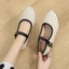 Retro Chấm Bi Dây Mary Jane Giày Nữ Mùa Hè Mới Gót Thấp Dẹt Nhẹ Nhàng Buổi Tối Tính Khí Giày Đơ