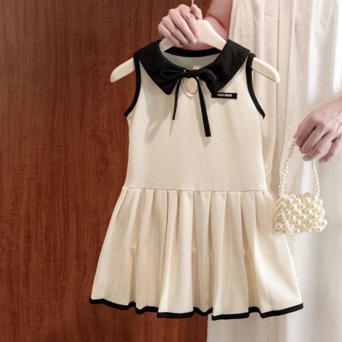 Girls Fashionable Casual Dress Summer New Korean Style Cute Baby Girl College Style Princess