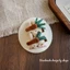Hàn Quốc Phong Cách Rừng Handmade Vải Thỏ Hoa Anh Đào Kẹp Tóc Dễ Thương Cho Bé Gãy Tóc Nổ Kẹp Bên
