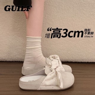 Slip-on Birkenstocks And Half Slippers For Women's Outer Wear New Spring And Autumn Bow Toe-c