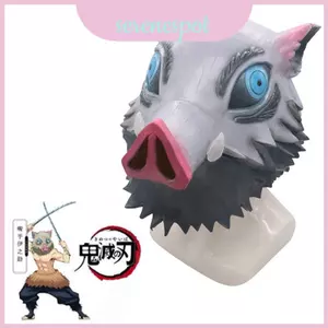 Mặt nạ Inosuke Demon Slayer nhẹ Kimetsu No Yaiba Hashibira để mặc thoải mái