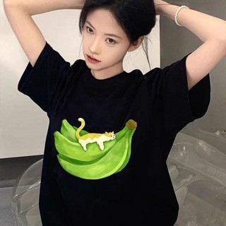 Pure Cotton Black Short-sleeved T-shirt For Women Summer New Hot Style Fashionable Half-sleev