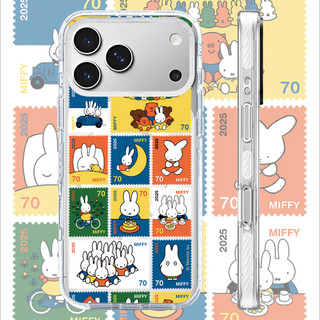 Ốp Sạc Từ Tính Không Dây Acrylic Màu Tương Thích Cho IPhone 14 PLUS 11 12 13 15 16 17 Pro Max Ốp Lưng Hoạt Hình Dễ Thương Miffy 70 Tem Cắt Dán Vỏ Cứng Chống Sốc