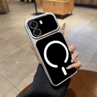 Ốp Lưng Cho OPPO A6T 4G A6T 5G A6T Pro 4G A6C 4G Màu Cao Cấp Mới Mẫu Lưng Silicon Mờ Cửa Sổ Lớn Vỏ Điện Thoại Thẩm Mỹ Vòng Hút Từ Tính Thiết Kế Mới