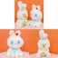 Búp bê sang trọng mềm mại Cucu Bunny màu trắng với bông Pp để làm quà tặng cho trẻ em