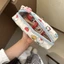 màu xanh hello kitty dễ thương canvas bút chì túi văn phòng phẩm túi cao cấp công suất lớn dây ké