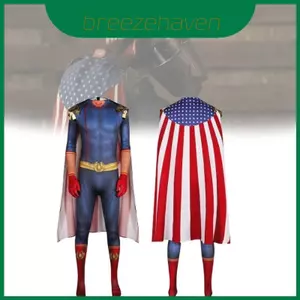Áo choàng Cosplay Homelander màu xanh sành điệu cho trang phục biểu diễn sân khấu bé trai