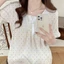 Yunduo Cotton Short-sleeved Nightgown With Breast Pads For Girls Summer Thin Sweet Loose Pajamas