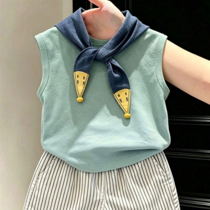 Bộ quần áo trẻ em phong cách Hàn Quốc Bộ đồ mùa hè bé trai Quần áo trẻ em thời trang trẻ em quần