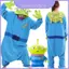 Người ngoài hành tinh Unisex Trang phục hóa trang Onesie Đồ ngủ Váy lạ mắt Bộ đồ ngủ