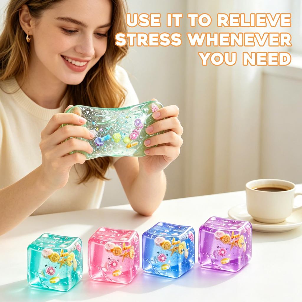 2 Chiếc Đảo Cube Squishy Bóp Đồ Chơi Chậm Giảm Căng Thẳng Bóng Squish Mềm Cảm Giác Thần Tài Đồ Chơi Giảm Lo Âu Trẻ Em Người Lớn Đảng Ủng Hộ Goodie Túi Nhồi Bông Quà Tặng