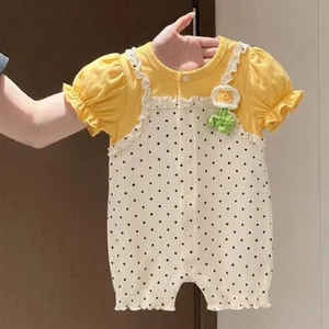 bộ quần áo trẻ em, quần áo mùa hè, áo liền quần cho bé sơ sinh, công chúa trăng tròn mùa hè siêu