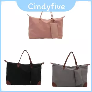 Túi Tote Nylon nữ có khóa kéo và túi bên trong Dung tích lớn cho phong cách đường phố