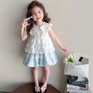 Girls Summer Korean Style Lace Doll Shirt New Baby Girl Lace Top Girl Korean Style Short Slee
