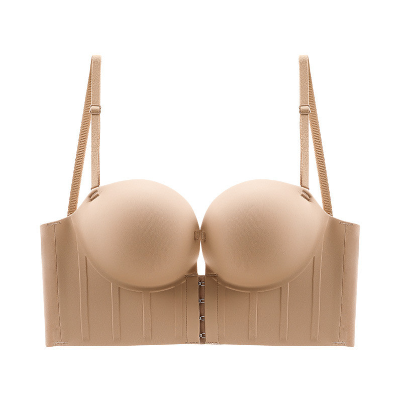 Có thể điều chỉnh quây lưng thấp Push Up Áo ngực cốc dày chống trượt Bandeau cho cô dâu & mặc dự tiệc